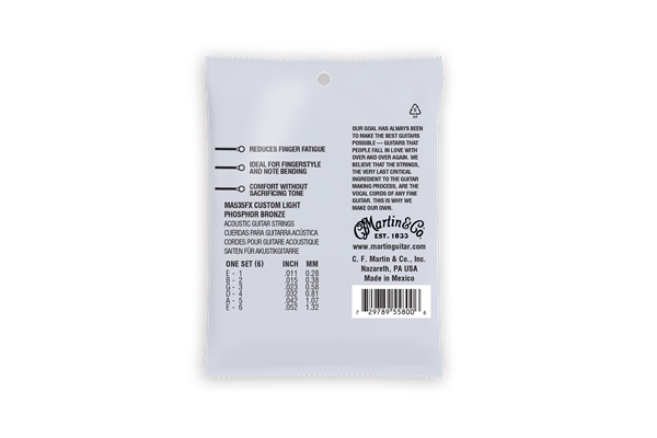 Martin & Co. - MA535FX Authentic Flexible Core Custom Light Phosphor Bronze 11-52
