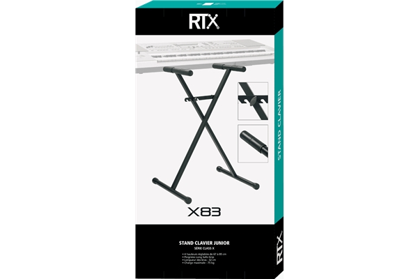 RTX - X83 Stand a X Compatto per Tastiera Junior Telaio Singolo Nero