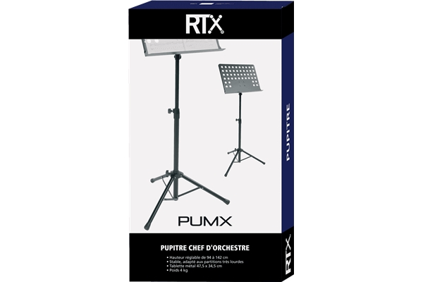 RTX - PUMX Leggio Pieghevole Orchestra Nero