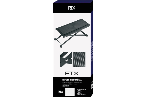 RTX - FTX Poggia Piede per Chitarra Classica Metallo Nero