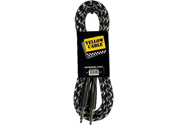 Yellow Cable - G66DG Cavo Strumento Jack Mono/Jack Mono Molded Grey/Black 10 m