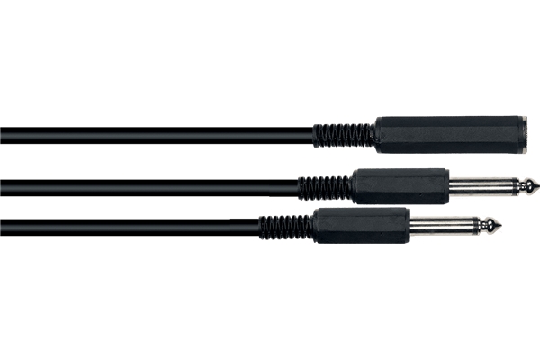 Yellow Cable - B2M Cavo Y 2x Jack Mono/1x Mono Femmina