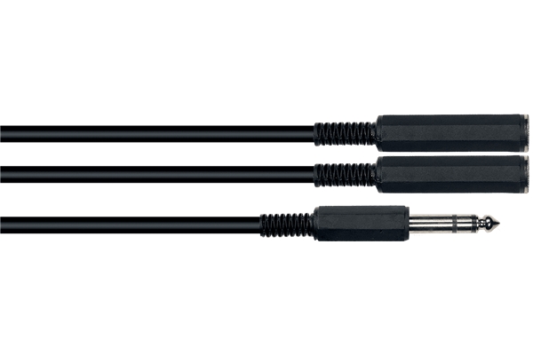 Yellow Cable - B2FST Cavo Y Stereo 2x TS (Mono) Femmina/1x Jack TRS (Stereo)