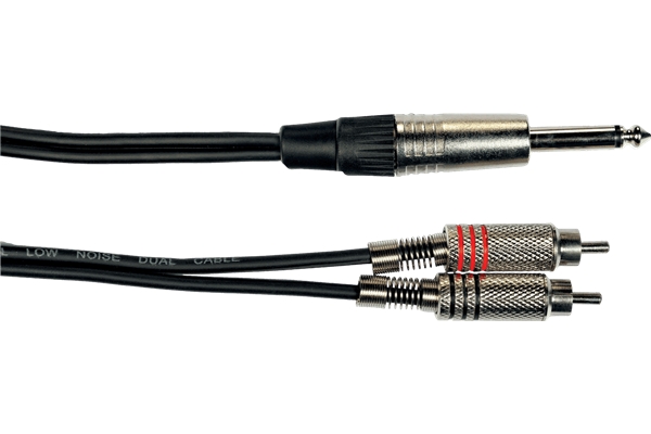 Yellow Cable - K02-3 Cavo Segnale 2x RCA maschio/Jack Mono 3 m