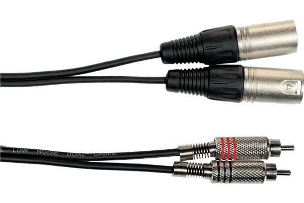 Yellow Cable - K09-3 Cavo Segnale 2x RCA maschio/2x XLR Maschio 3 m