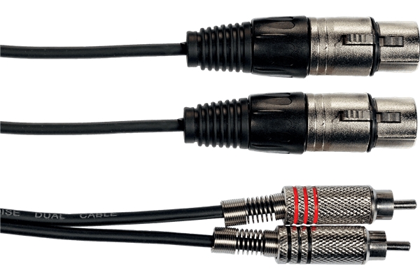 Yellow Cable - K10-3 Cavo Segnale 2x RCA maschio/2x XLR Femmina 3 m