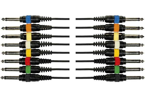 Yellow Cable - OC01 Frusta 8 Cavi Jack Mono/Jack Mono 3 m