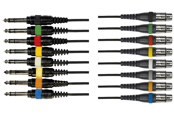 Yellow Cable - OC09 Frusta 8 Cavi Jack TRS/XLR Femmina 3 m