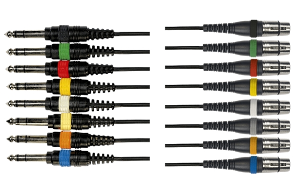 Yellow Cable - OC09 Frusta 8 Cavi Jack TRS/XLR Femmina 3 m