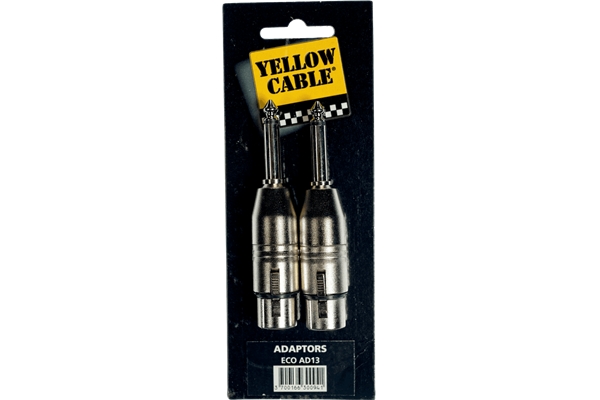 Yellow Cable - AD13 Adattatore Jack Mono Maschio/XLR Femmina 2 Pcs