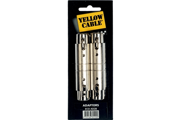Yellow Cable - AD28 Adattatore XLR/XLR Femmina 2 Pcs