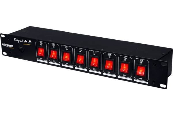 Algam Lighting - DISPATCH-8 Multipresa 8 Posti da Rack Interruttori Individuali