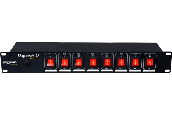 Algam Lighting - DISPATCH-8 Multipresa 8 Posti da Rack Interruttori Individuali