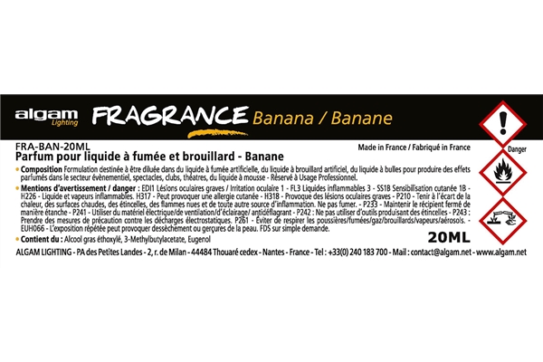 Algam Lighting - FRA-BAN-20ML Profumo per Liquido del Fumo 20ml Banana