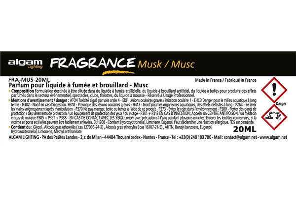 Algam Lighting - FRA-MUS-20ML Profumo per Liquido del Fumo 20ml Muschio