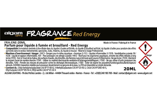 Algam Lighting - FRA-ENE-20ML Profumo per Liquido del Fumo 20ml Red Energy