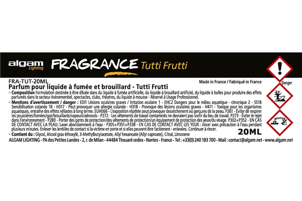 Algam Lighting - FRA-TUT-20ML Profumo per Liquido del Fumo 20ml Tutti Frutti