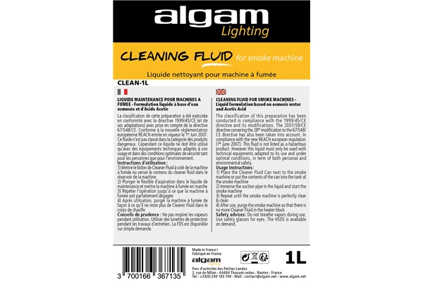 Algam Lighting - CLEAN-1L Liquido Pulizia Macchina del Fumo 1L