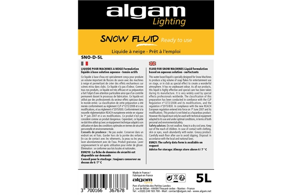 Algam Lighting - SNO-D-5L Liquido Neve Pronto all'Uso 5L