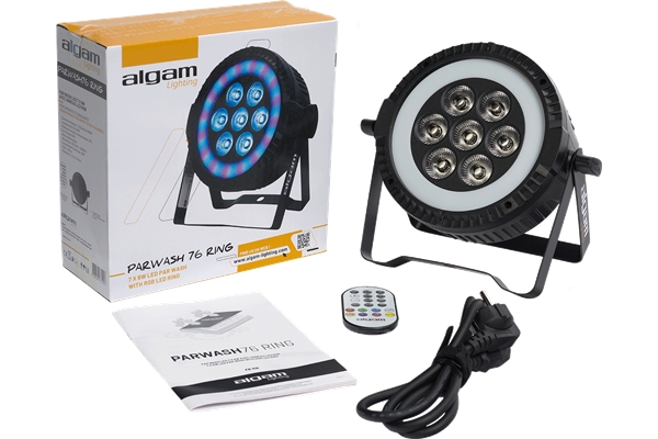 Algam Lighting - PARWASH76-RING LED 7x6W RGBW + RING RGB