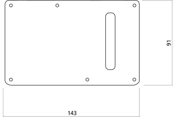 Yellow Parts - EZ2120B Piastra Posteriore Tremolo Stratocaster® Style Nero