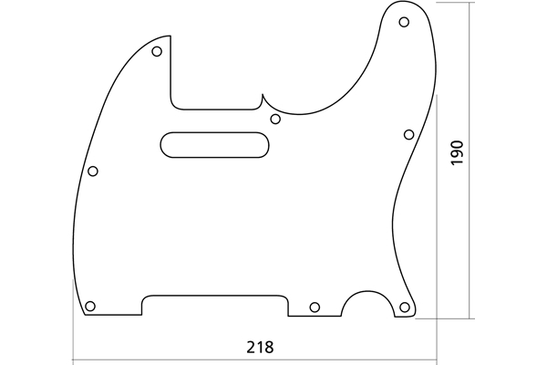 Yellow Parts - EZ2101W Battipenna 3 Strati Telecaster® Style Bianco