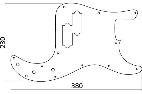 Yellow Parts - EZ1106W Battipenna Precision Bass® Style Bianco