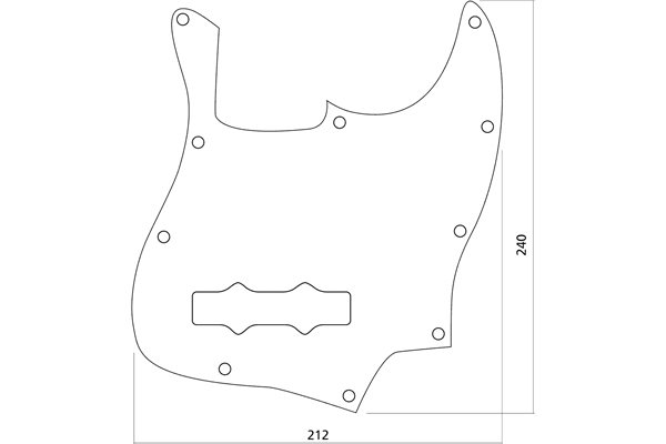 Yellow Parts - EZ2102T Battipenna 3 Strati Jazz Bass® Style Tartarugato