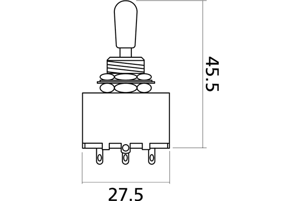 Yellow Parts - EZ1180B Selettore a 3 Vie Les Paul® Style Nero