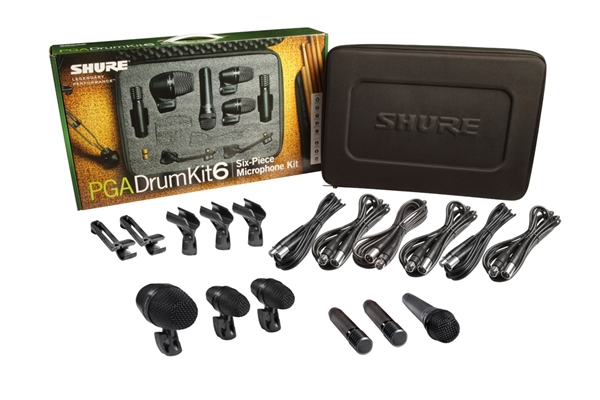 Shure - PGADRUMKIT6 Kit da 6 microfoni per batteria