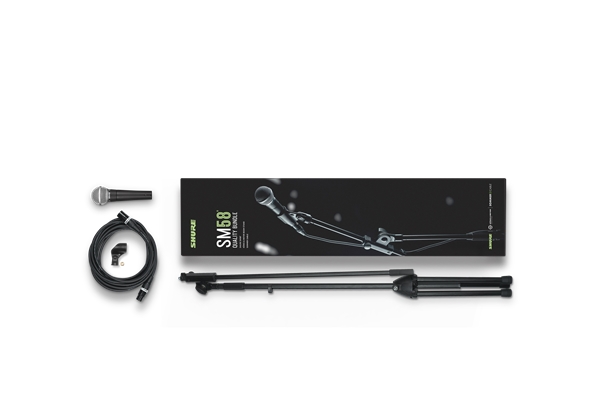 Shure - SM58-KM-SOM Kit SM58, asta da palco, cavo XLR 6m