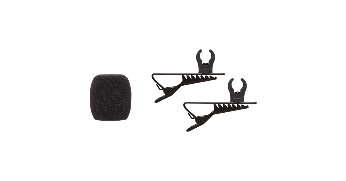RK376 Clip lavalier e 2 antivento CVL-B/C-TQG