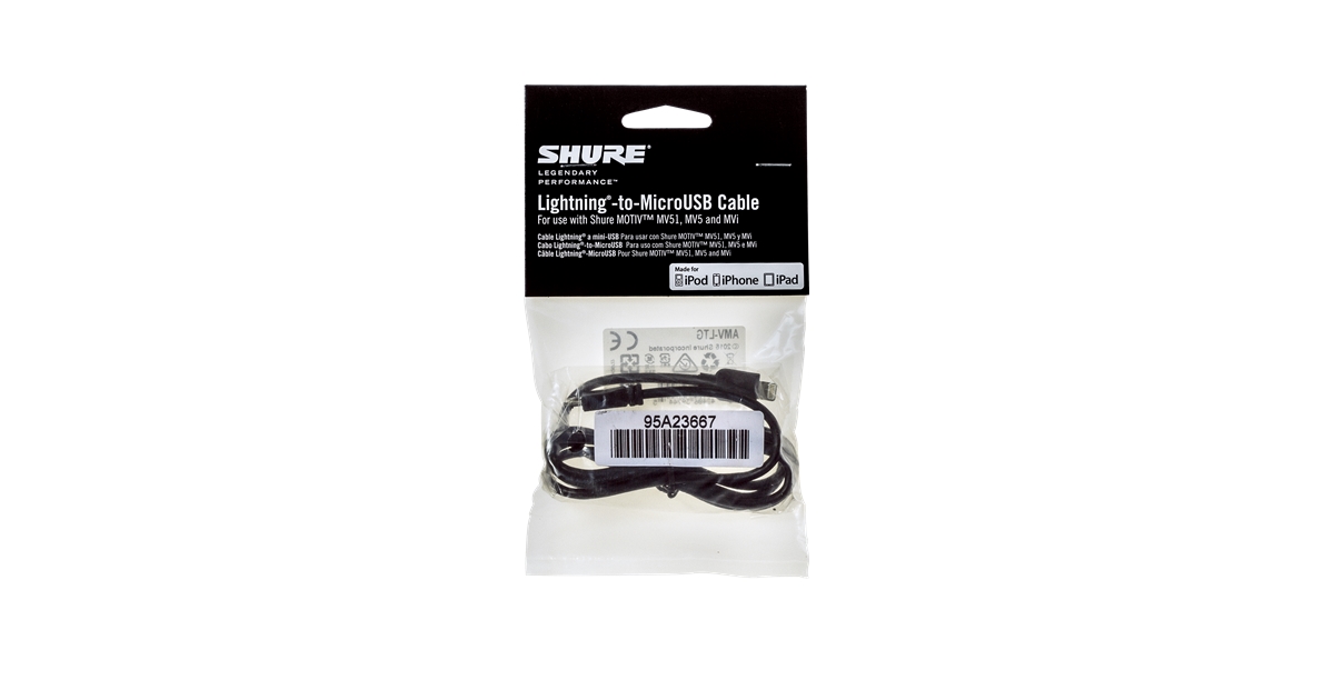 Shure AMV-LTG Cavo USB Micro-B/Lightning 1m