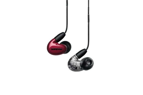 Shure - SE53BARD+UNI-EFS AONIC 5 Auricolari colore rosso/trasparente