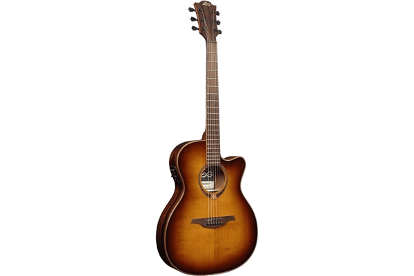 Lag - T118ASCE-BRS Chitarra Acustica Auditorium Slim Cutaway EQ Brown Shadow