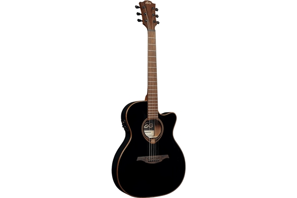 Lag - T118ASCE-BLK Chitarra Acustica Auditorium Slim Cutaway EQ Black