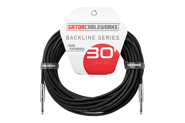 Gator Cableworks GCWB-INS-30 Cavo strumento jack dritto/dritto 9 m Serie Backline