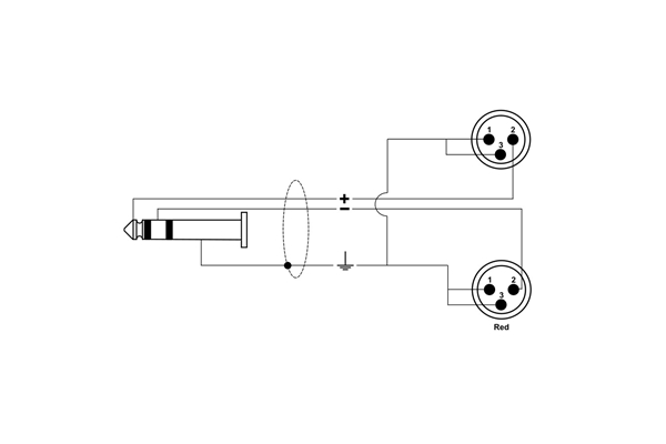 Quik Lok - RKSA/192-3 Minijack Stereo/2 XLR Maschio