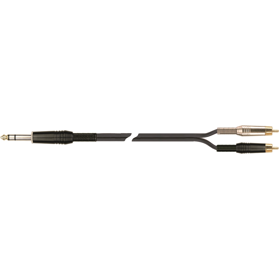 Quik Lok STR/607K-2 BK Jack Stereo/2 RCA Maschio