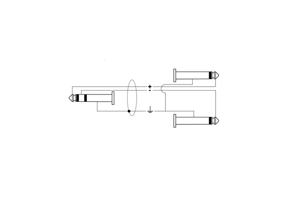 Quik Lok - ITST/J352J-1 Jack Stereo/2 x Jack Mono 1 mt