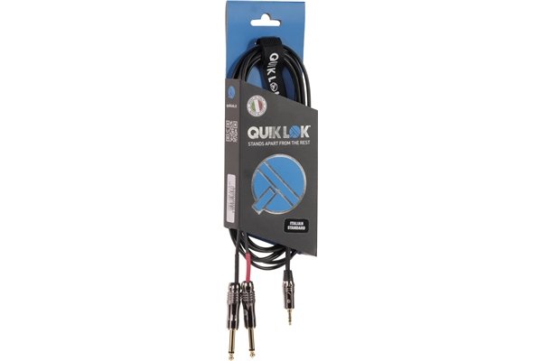 Quik Lok - ITST/J352J-2 Jack Stereo/2 x Jack Mono 2 mt