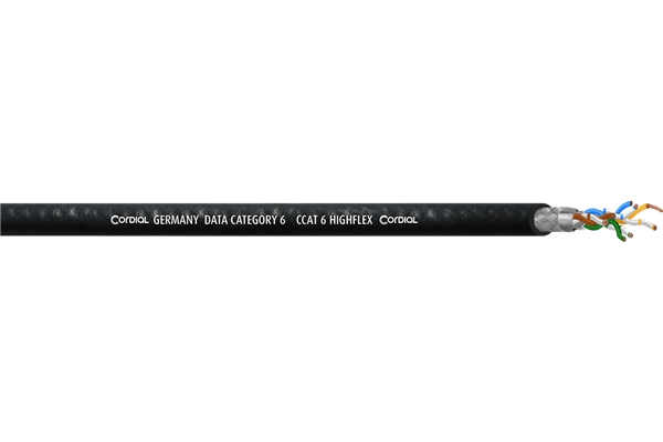 Cordial - CCAT 6 HIGHFLEX BLACK 100