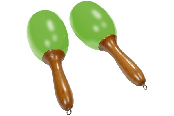 Tanga - MARACAS-VERT-L Maracas grandi in legno - Verdi