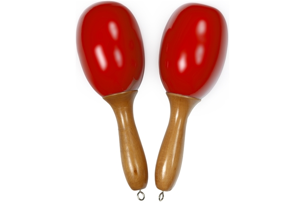 Tanga - MARACAS-ROUGE-L Maracas grandi in legno - Rosse