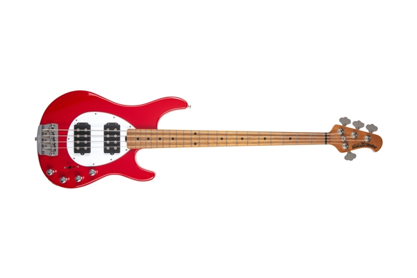 Music Man - Sterling 4 HH Scarlet Red Tastiera Acero