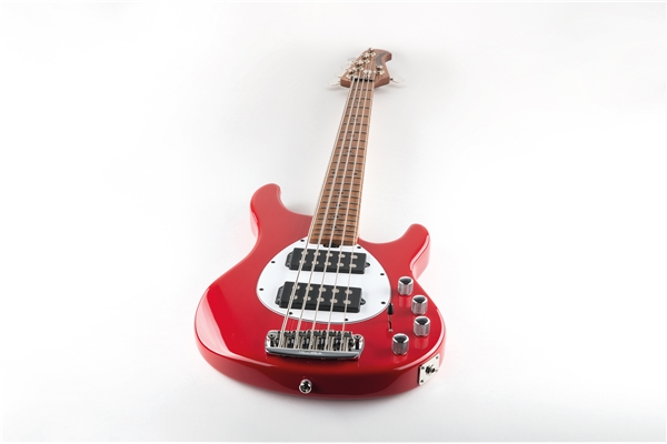 Music Man - Sterling 5 HH Scarlet Red Tastiera Acero