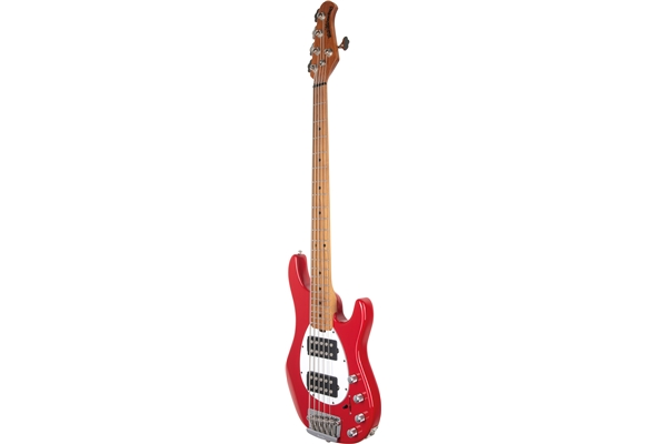 Music Man - Sterling 5 HH Scarlet Red Tastiera Acero