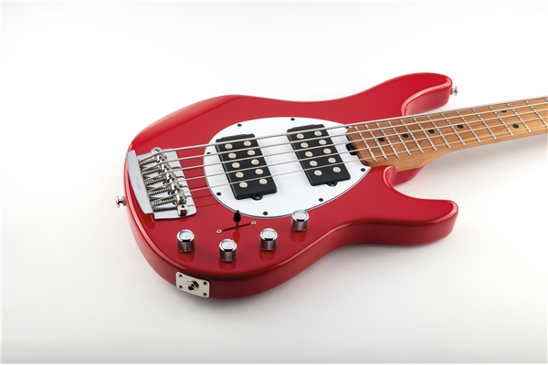Music Man - Sterling 5 HH Scarlet Red Tastiera Acero