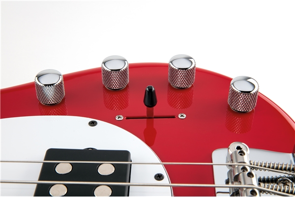 Music Man - Sterling 5 HH Scarlet Red Tastiera Acero