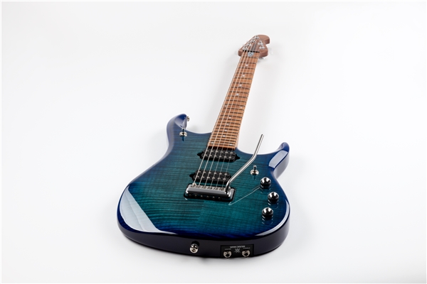 Music Man - JP15 6 Cerulean Paradise Flame Tastiera Acero Figurato Roasted